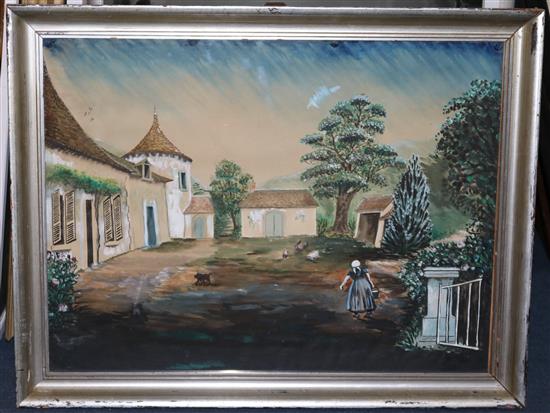 Elie Lascaux (1888-1968) La Therme St Martin, 18.5 x 24.5in.